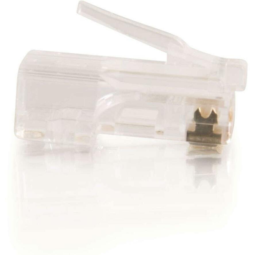 C2G RJ45 Cat5E Modular Plug for Round Stranded Cable Multipack (50-Pack) — 11380