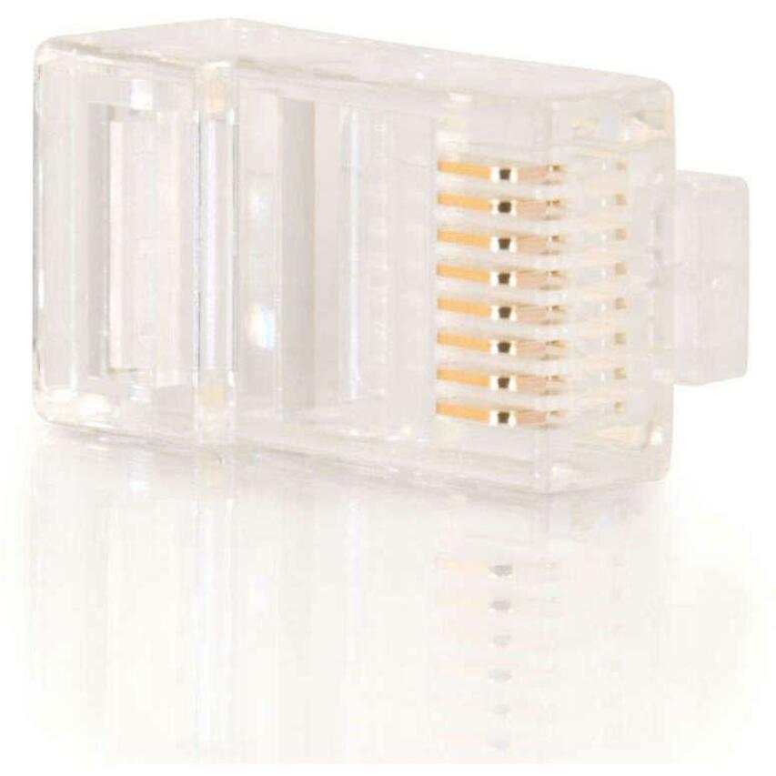 C2G RJ45 Cat5E Modular Plug for Round Stranded Cable Multipack (50-Pack) — 11380