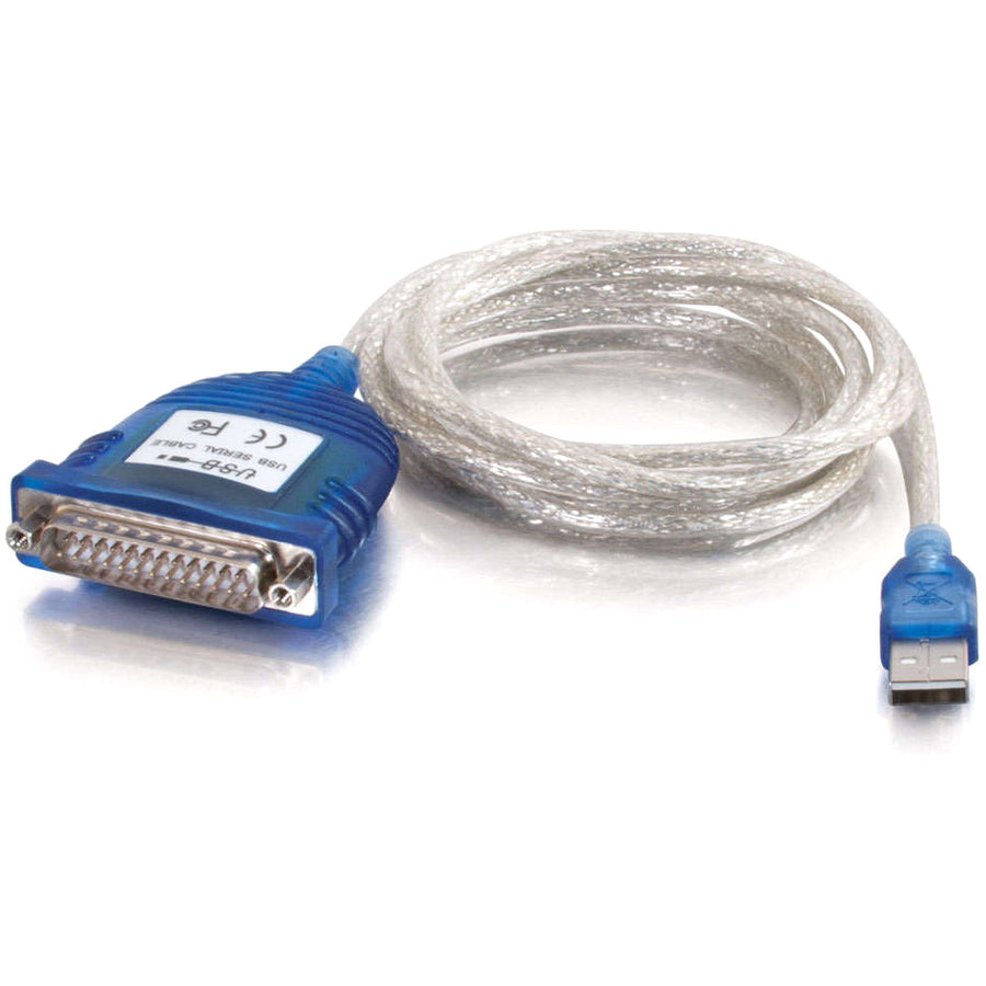 C2G 6ft USB to Serial Adapter - USB to DB25 Serial RS232 Cable - M/M — 22429