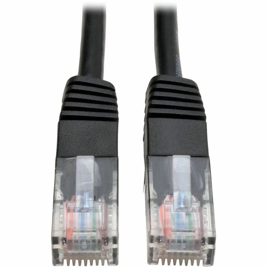 Eaton Tripp Lite Series Cat5e 350 MHz Molded (UTP) Ethernet Cable (RJ45 M/M), PoE - Black, 25 ft. (7.62 m) — N002-025-BK
