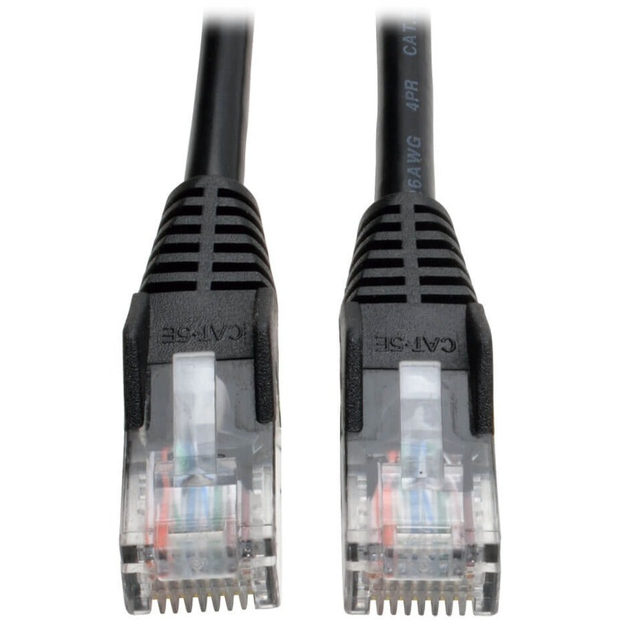 Eaton Tripp Lite Series Cat5e 350 MHz Snagless Molded (UTP) Ethernet Cable (RJ45 M/M), PoE - Black, 5 ft. (1.52 m) — N001-005-BK