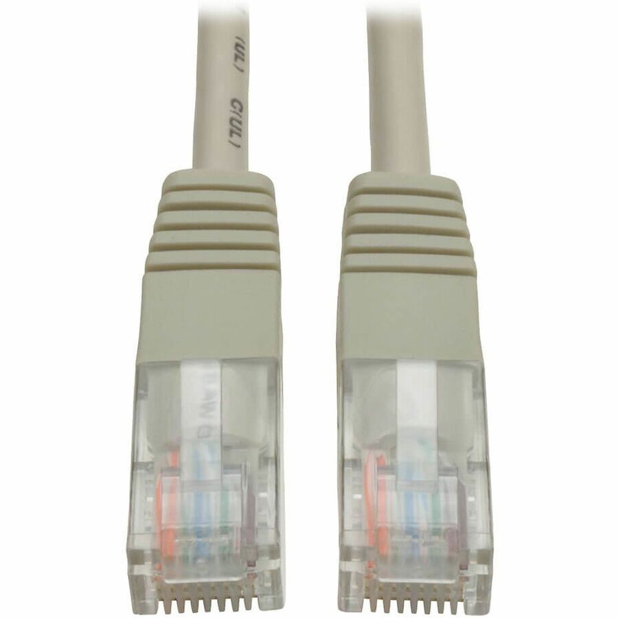 Eaton Tripp Lite Series Cat5e 350 MHz Molded (UTP) Ethernet Cable (RJ45 M/M), PoE - Gray, 25 ft. (7.62 m) — N002-025-GY