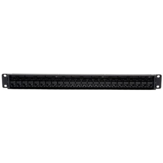 Eaton Tripp Lite Series 24-Port 1U Rack-Mount Cat6/Cat5 Feedthrough Patch Panel, RJ45 Ethernet, TAA — N254-024