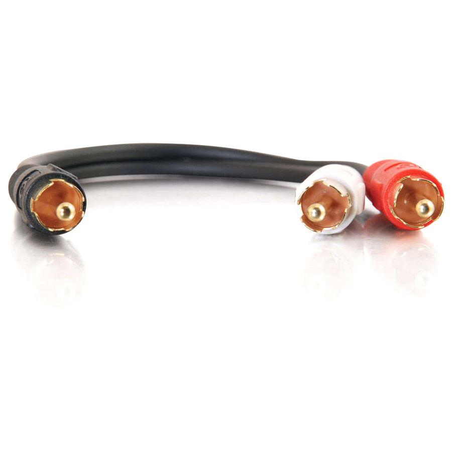 C2G 6in Value Series One RCA Mono Male to Two RCA Stereo Male Y-Cable — 03161