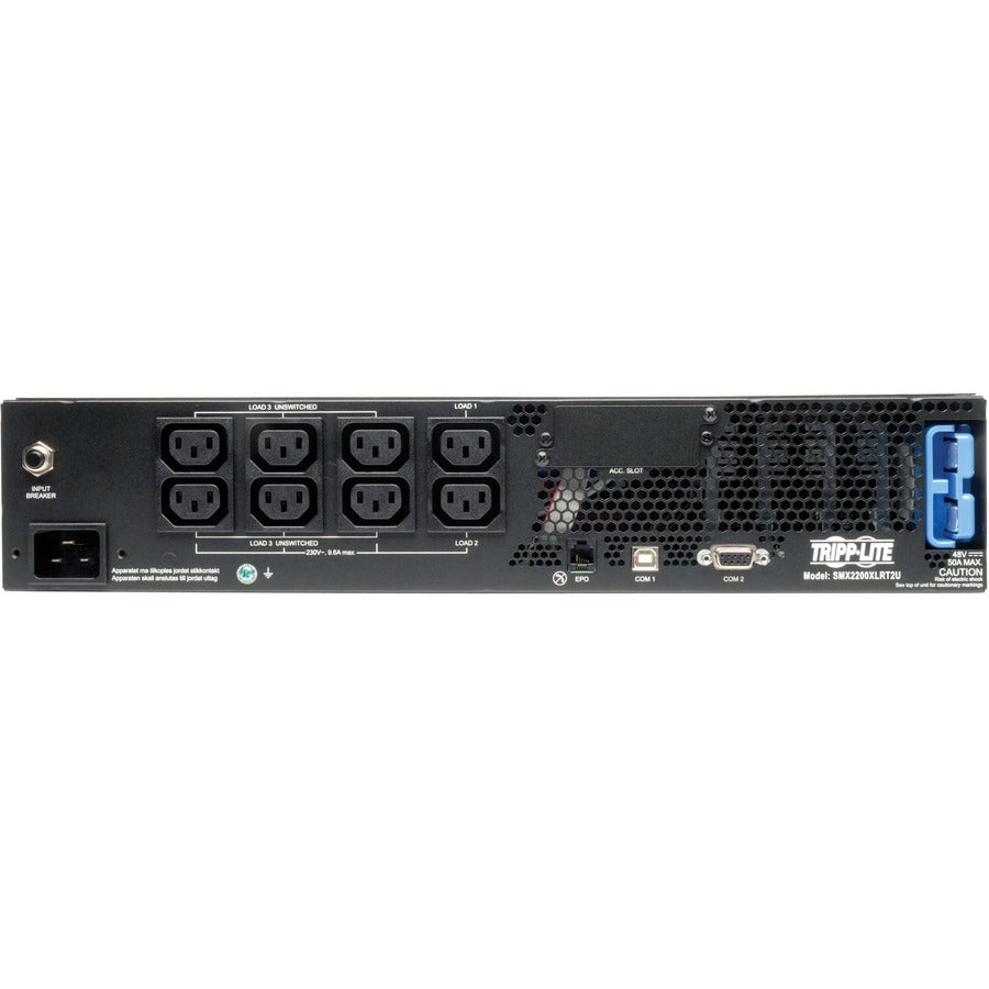 Tripp Lite by Eaton SmartPro 230V 2.2kVA 1.92kW Line-Interactive Sine Wave UPS, 2U, Extended Run, Network Card Options, LCD, USB, DB9 Battery Backup — SMX2200XLRT2U