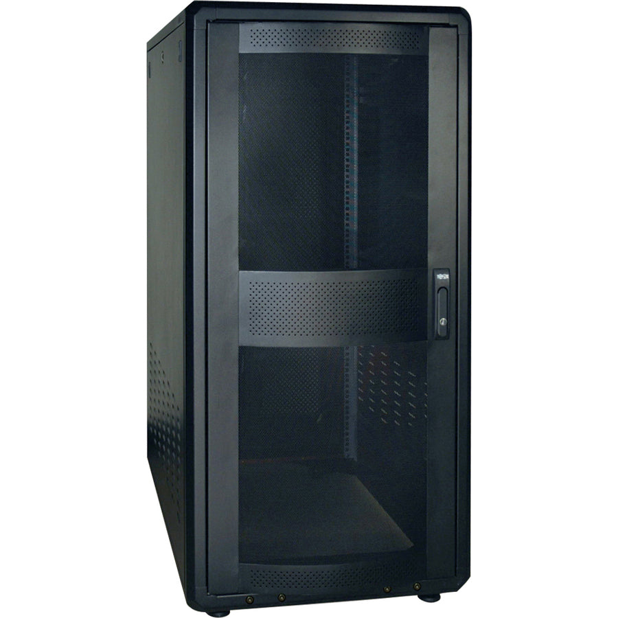 Tripp Lite by Eaton 25U SmartRack Standard-Depth Half-Height Rack Enclosure, Doors, Side Panels, Shock Pallet — SR25UBSP1