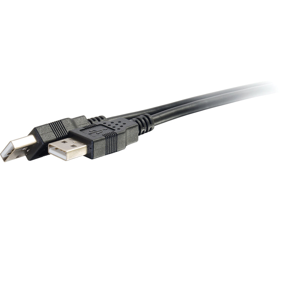 C2G 6.6ft USB Cable - USB A to USB A Cable - USB 2.0 - Black - M/M — 28106