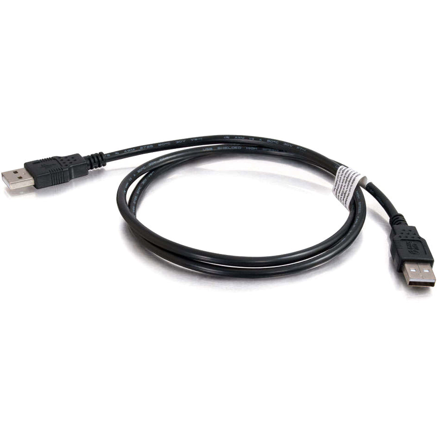 C2G 3.3ft USB Cable - USB A to USB A Cable - USB 2.0 - Black - M/M — 28105