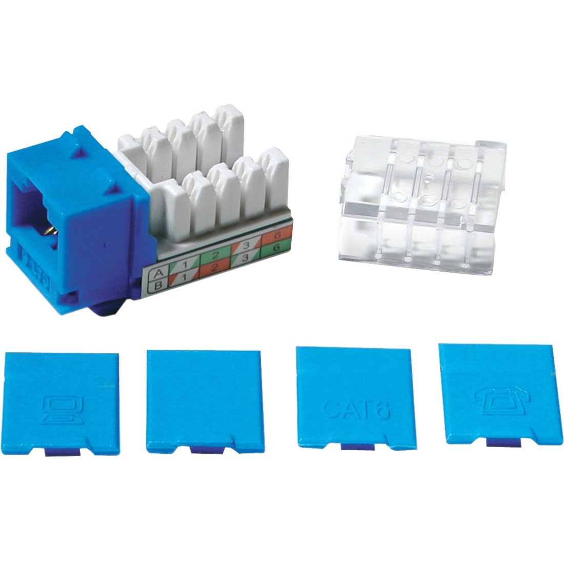 C2G Cat6 RJ45 UTP Keystone Jack - Blue — 29316