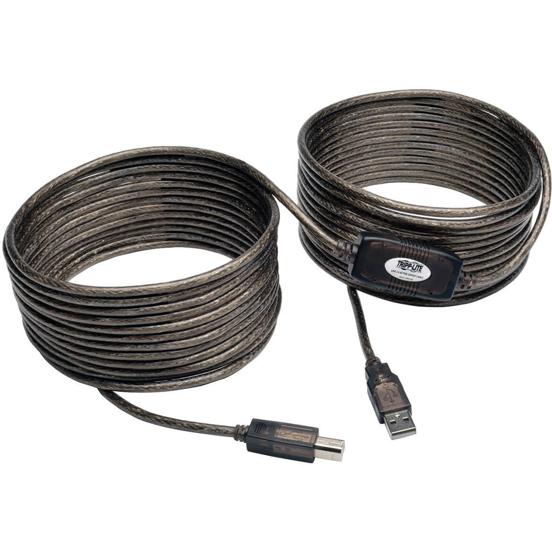 Eaton Tripp Lite Series USB 2.0 A to B Active Repeater Cable (M/M), 36 ft. (10.97 m) — U042-036