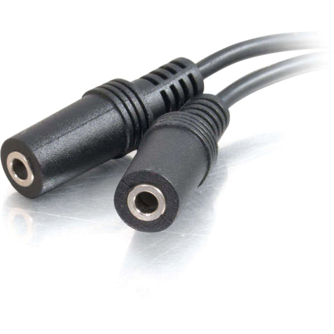 C2G 6in 3.5mm Y-Cable - 3.5mm (1) to 3.5mm (2) - M/F — 40426
