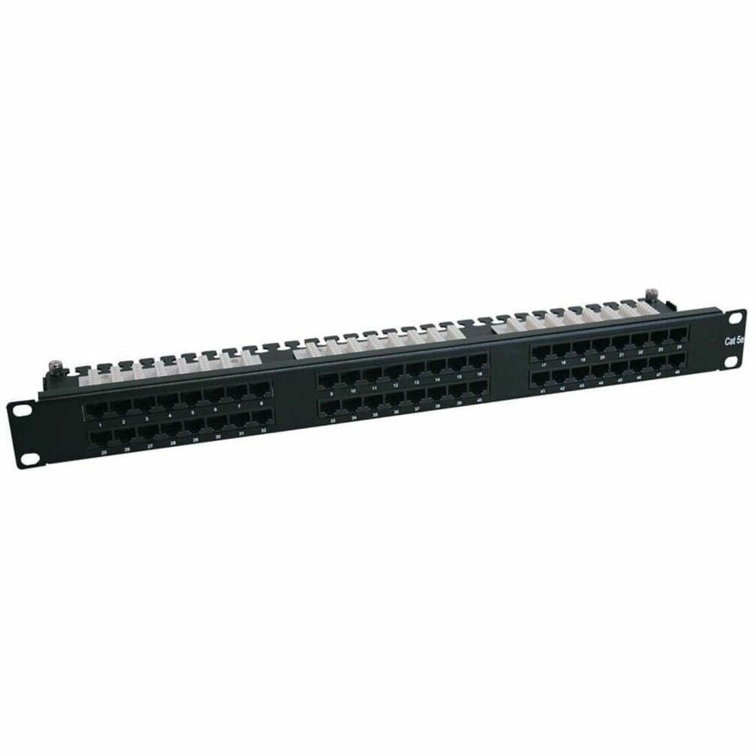Eaton Tripp Lite Series 48-Port 1U Rack-Mount Cat6/Cat5 High Density 110 Patch Panel, 568B, RJ45 Ethernet, TAA — N252-048-1U