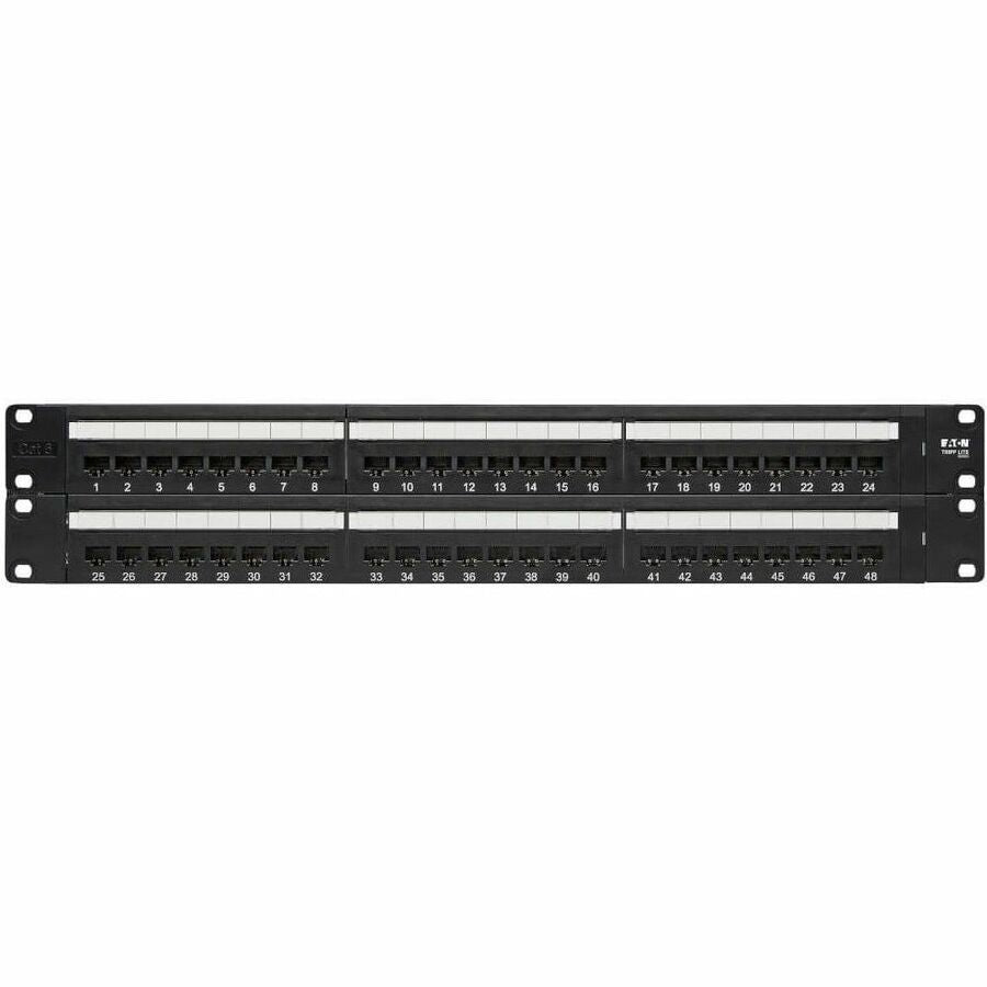 Eaton Tripp Lite Series 48-Port Cat6 Patch Panel - UTP, 110 Punch Down, RJ45, 2U, TAA — N252-048