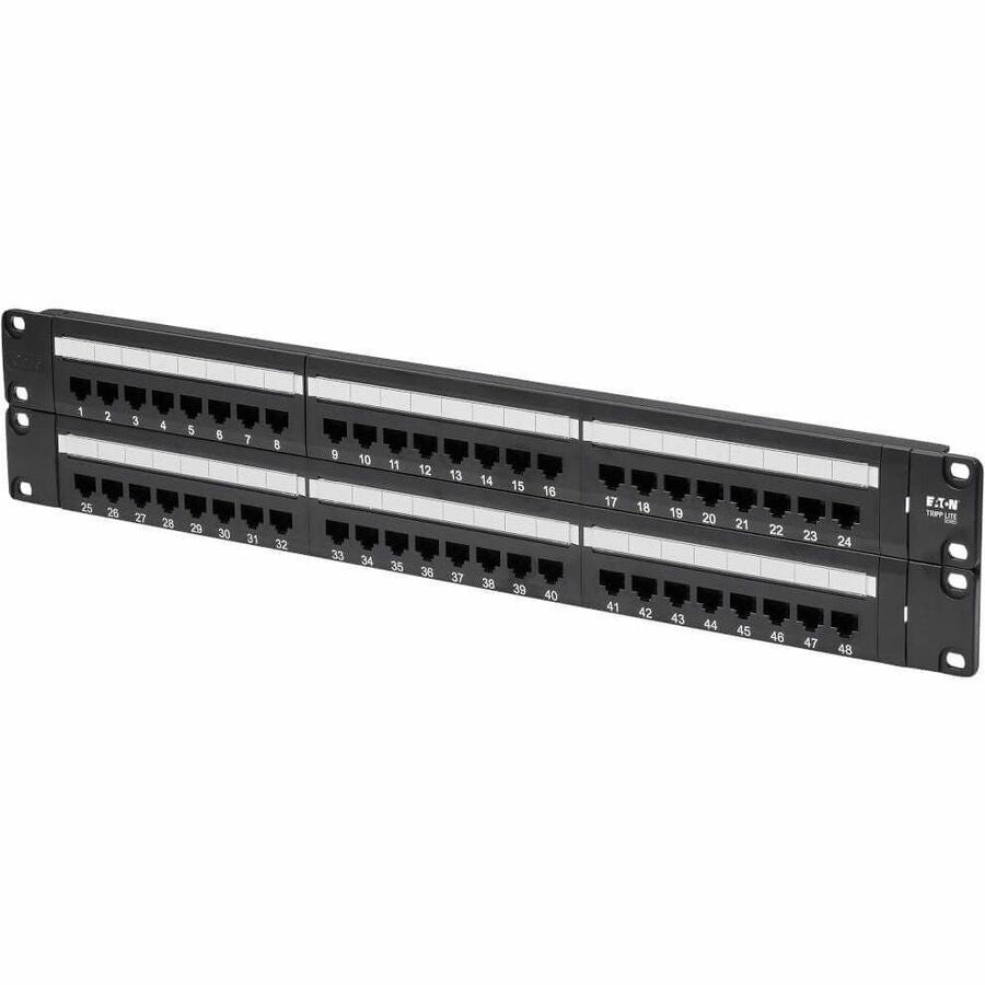 Eaton Tripp Lite Series 48-Port Cat6 Patch Panel - UTP, 110 Punch Down, RJ45, 2U, TAA — N252-048