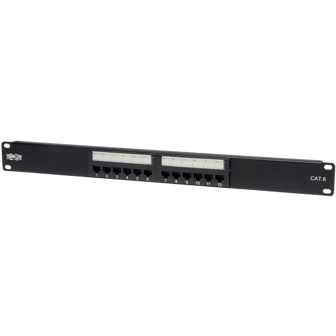 Eaton Tripp Lite Series 12-Port 1U Rack-Mount Cat6/Cat5 110 Patch Panel 568B, RJ45 Ethernet, TAA — N252-012