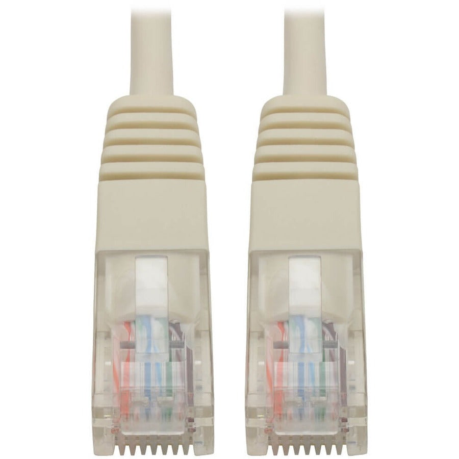 Eaton Tripp Lite Series Cat5e 350 MHz Molded (UTP) Ethernet Cable (RJ45 M/M), PoE - White, 1 ft. (0.31 m) — N002-001-WH