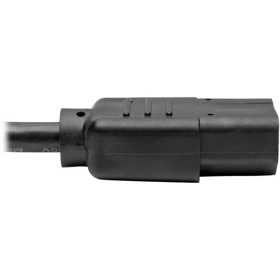 Eaton Tripp Lite Series Desktop Computer AC Power Cable, NEMA 5-15P to C13 - 10A, 125V, 18 AWG, 4 ft. (1.22 m), Black — P006-004