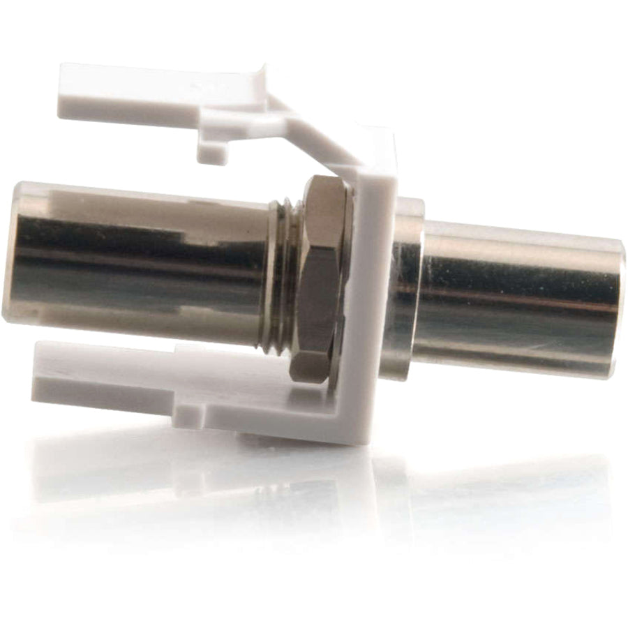 C2G Snap-In 3.5mm Stereo F/F Keystone Insert Module - White — 03819