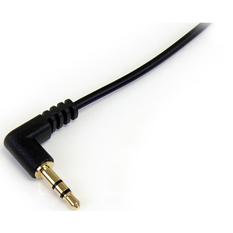 StarTech.com 6 ft Slim 3.5mm to Right Angle Stereo Audio Cable - M/M — MU6MMSRA