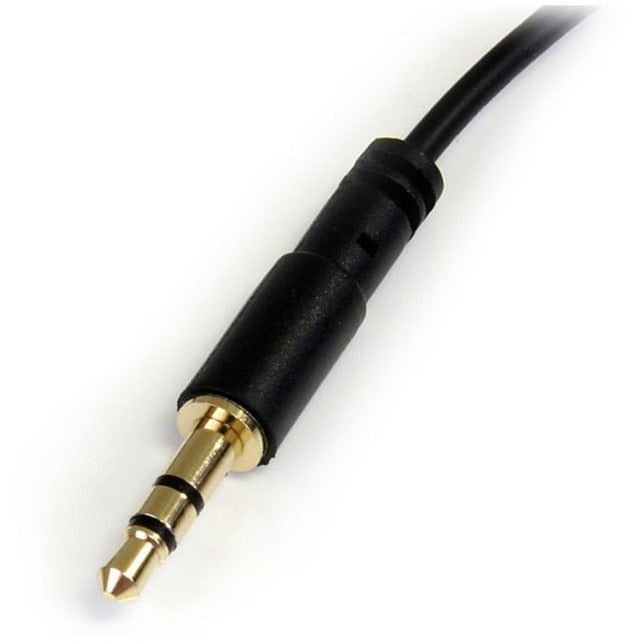 StarTech.com 6 ft Slim 3.5mm to Right Angle Stereo Audio Cable - M/M — MU6MMSRA