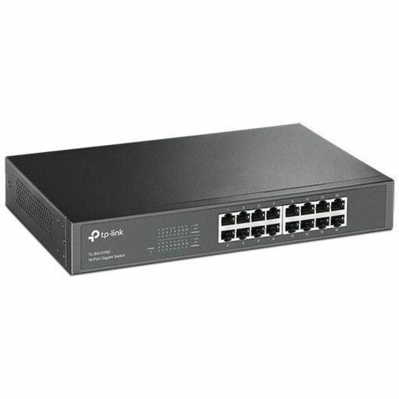 TP-LINK TL-SG1016D 10/100/1000Mbps 16-Port Gigabit 13-inch Rackmountable Switch, 32Gbps Capacity — TL-SG1016D