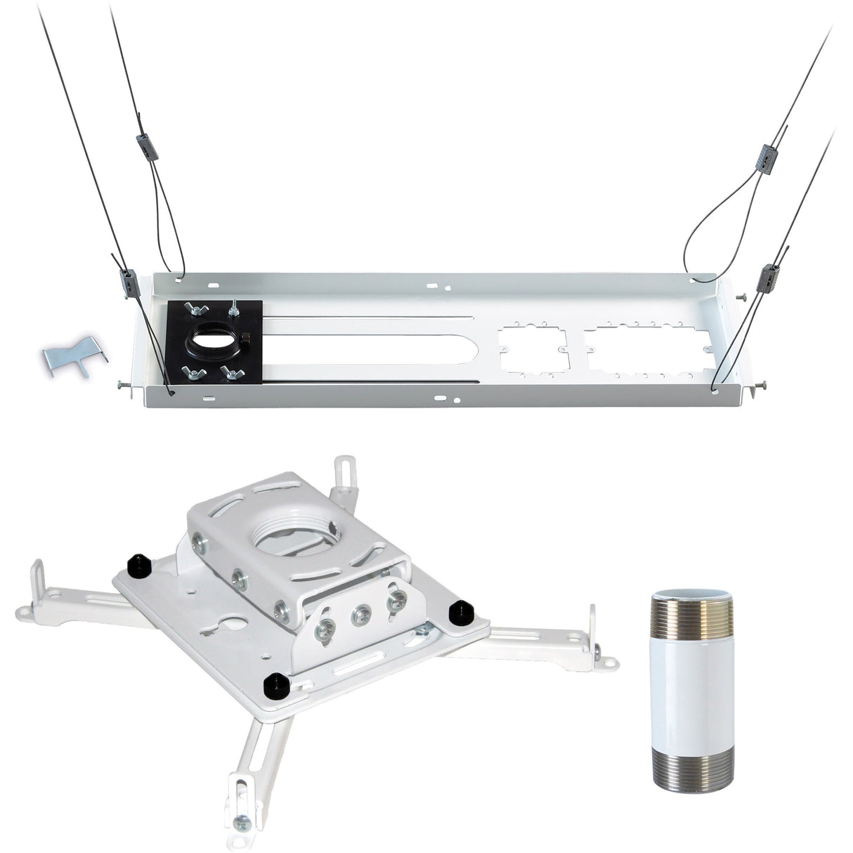 Chief RPA Universal Projector Kit - Includes Projector Mount, 3" Extension Column, and Ceiling Kit - White — KITPS003W