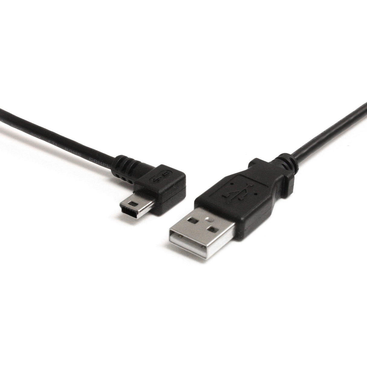 StarTech.com 3 ft Mini USB Cable - A to Left Angle Mini B — USB2HABM3LA