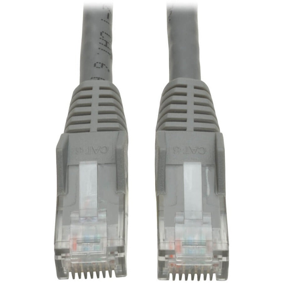 Eaton Tripp Lite Series Cat6 Gigabit Snagless Molded (UTP) Ethernet Cable (RJ45 M/M), PoE, Gray, 6 ft. (1.83 m) — N201-006-GY