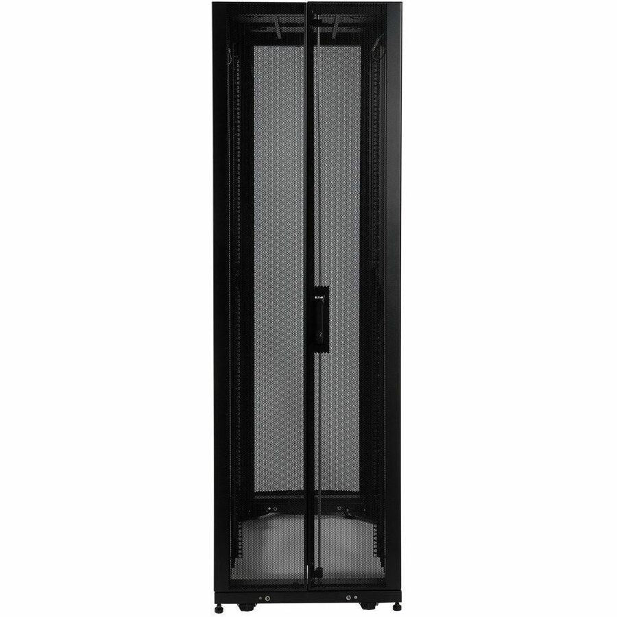 Tripp Lite by Eaton 42U SmartRack Shallow-Depth Rack Enclosure Cabinet with doors & side panels — SR42UBSD