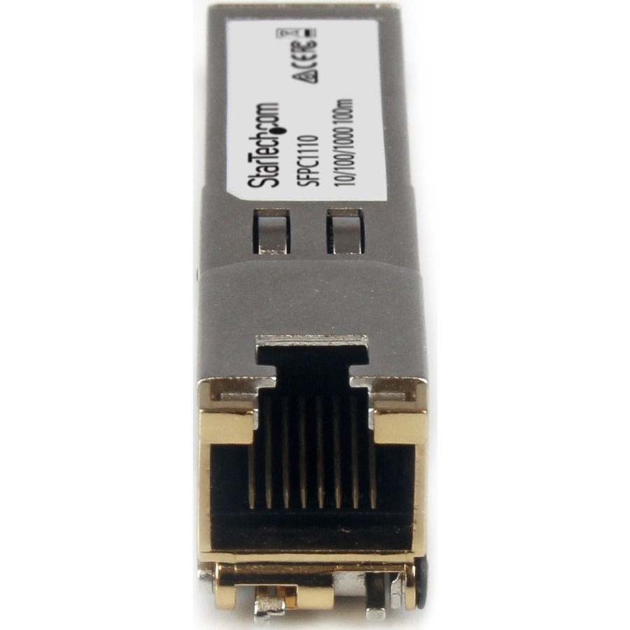 StarTech.com Cisco SFP-GE-T Compatible SFP Module - 1000BASE-T - 10/100/1000 Mbps SFP to RJ45 Cat6/Cat5e Transceiver - 100m — SFPC1110