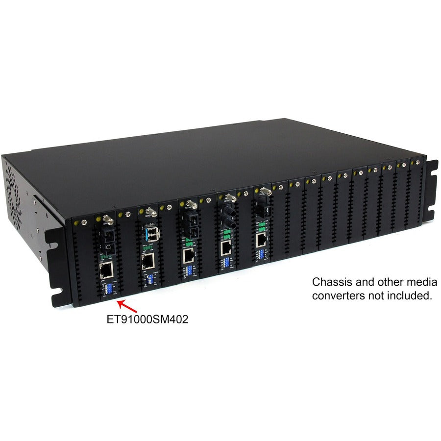 StarTech.com Gigabit Ethernet Single Mode Fiber Media Converter SC 40 km - 1000 Mbps — ET91000SM402