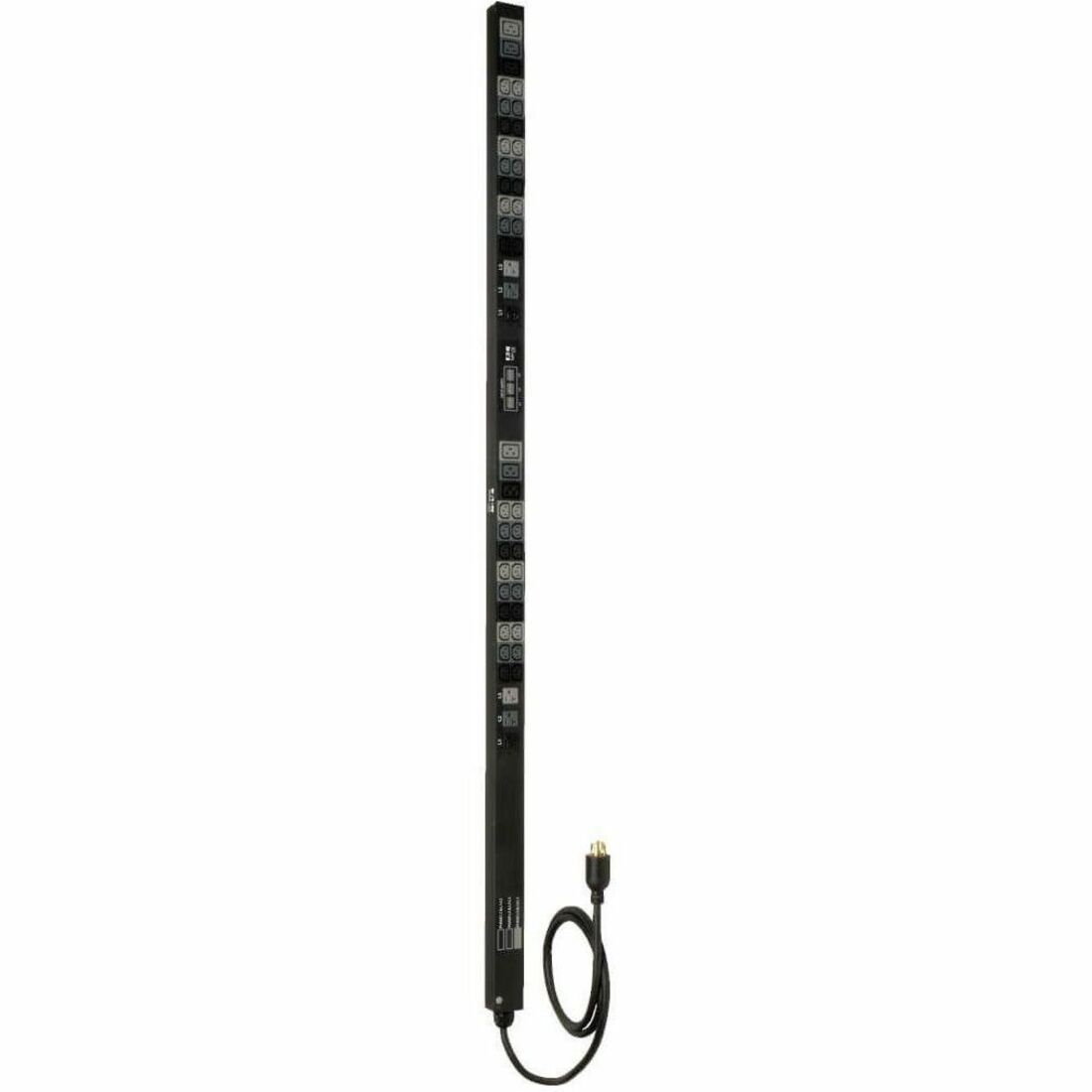 Tripp Lite by Eaton 5.7kW 3-Phase Local Metered PDU, 208/120V Outlets (36 C13, 6 C19, 6 5-15/20R), L21-20P, 6 ft. (1.83 m) Cord, 0U Vertical, TAA — PDU3MV6L2120