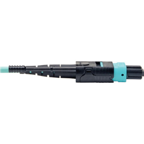 Eaton Tripp Lite Series MTP/MPO Patch Cable with Push/Pull Tabs, 12 Fiber, 40GbE, 40GBASE-SR4, OM3 Plenum-Rated - Aqua, 1M (3 ft.) — N844-01M-12-P