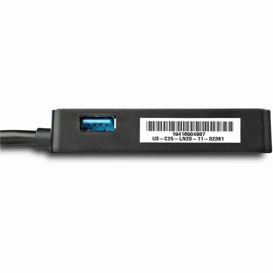 StarTech.com USB 3.0 to Gigabit Ethernet Adapter NIC w/ USB Port - Black — USB31000SPTB