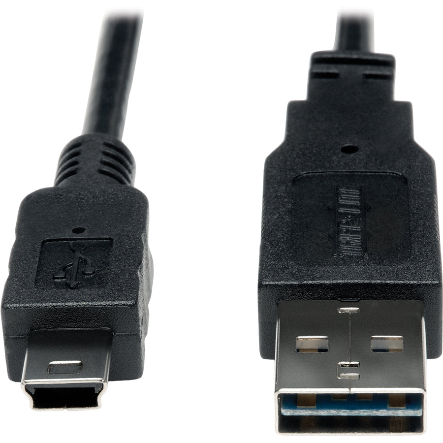 Eaton Tripp Lite Series Universal Reversible USB 2.0 Converter Adapter Cable (Reversible A to 5Pin Mini B M/M), 3 ft. (0.91 m) — UR030-003