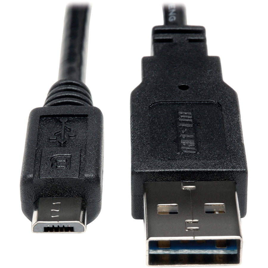 Eaton Tripp Lite Series Universal Reversible USB 2.0 Cable (Reversible A to 5Pin Micro B M/M), 3 ft. (0.91 m) — UR050-003