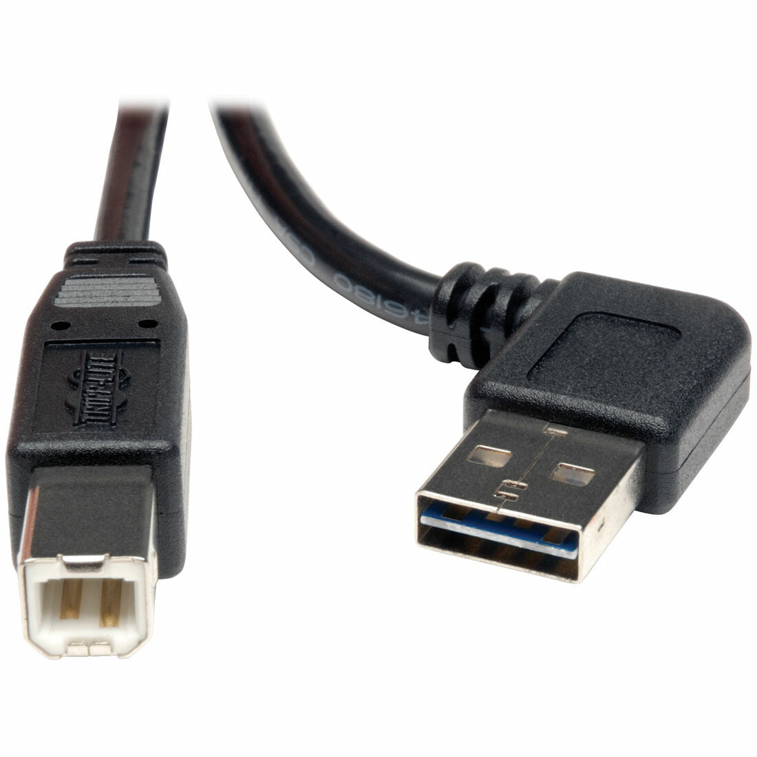 Eaton Tripp Lite Series Universal Reversible USB 2.0 Cable (Right / Left-Angle Reversible A to B M/M), 6 ft. (1.83 m) — UR022-006-RA