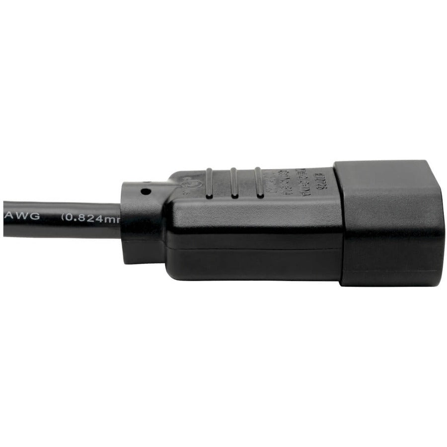 Eaton Tripp Lite Series PDU Power Cord, C13 to C14 - 10A, 250V, 18 AWG, 3 ft. (0.91 m), Black — P004-003
