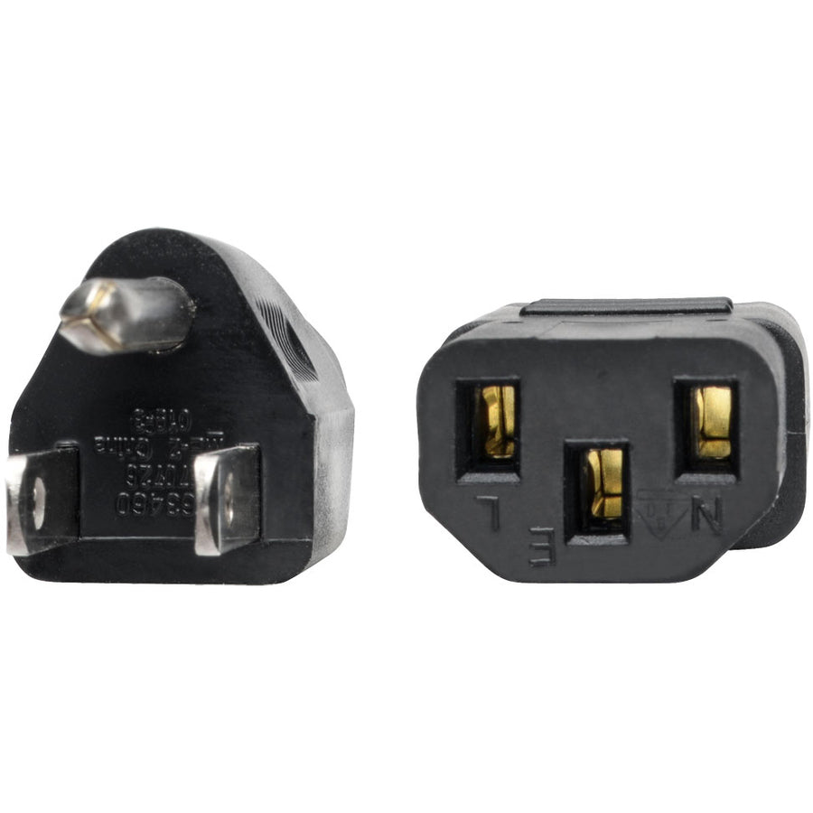 Eaton Tripp Lite Series Desktop Computer AC Power Cable, NEMA 5-15P to C13 - 13A, 125V, 16 AWG, 8 ft. (2.43 m), Black — P006-008-13A