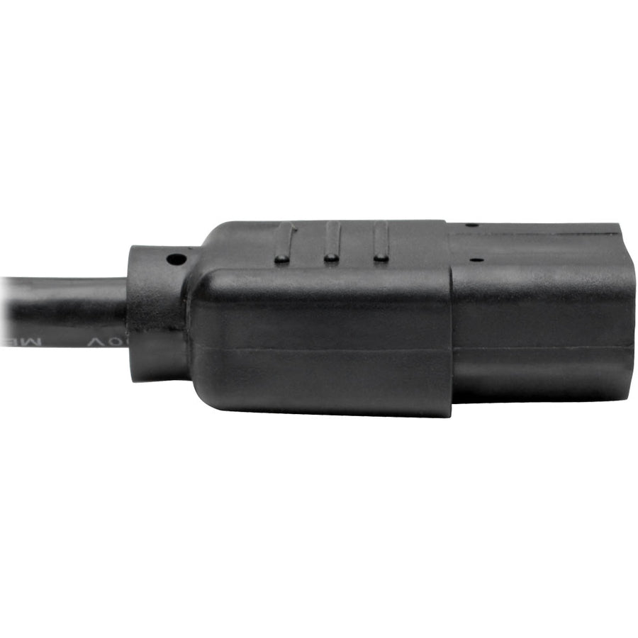 Eaton Tripp Lite Series Desktop Computer AC Power Cable, NEMA 5-15P to C13 - 13A, 125V, 16 AWG, 8 ft. (2.43 m), Black — P006-008-13A