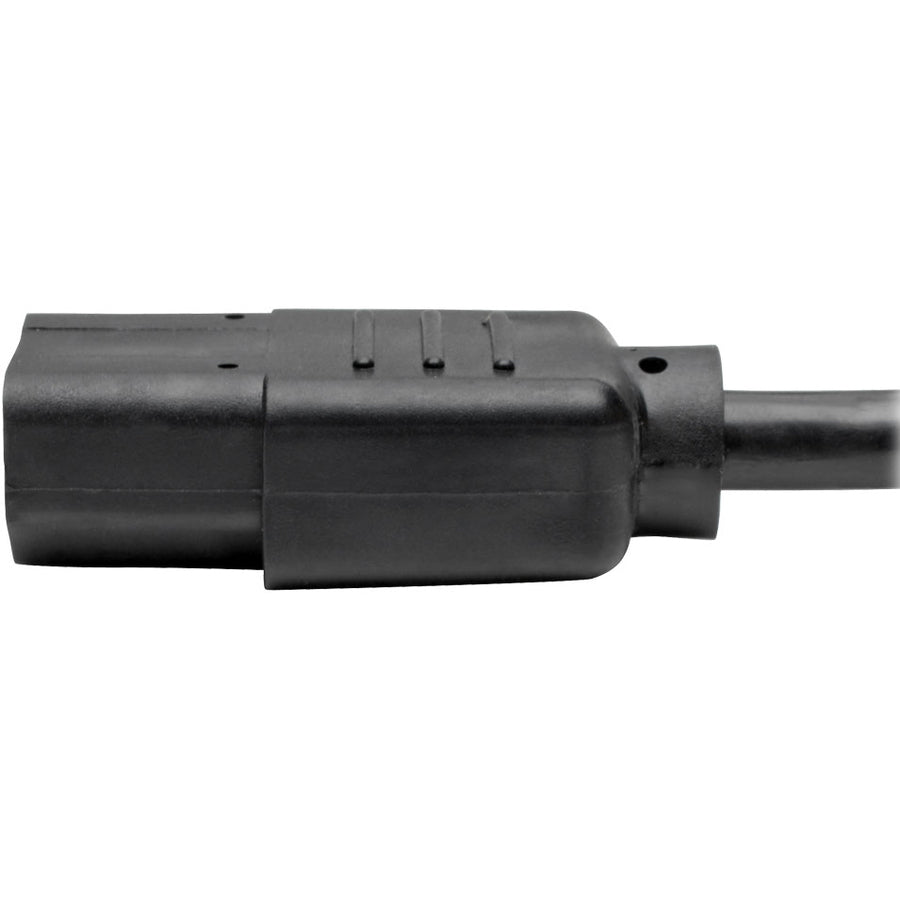 Eaton Tripp Lite Series Desktop Computer AC Power Cable, NEMA 5-15P to C13 - 13A, 125V, 16 AWG, 8 ft. (2.43 m), Black — P006-008-13A
