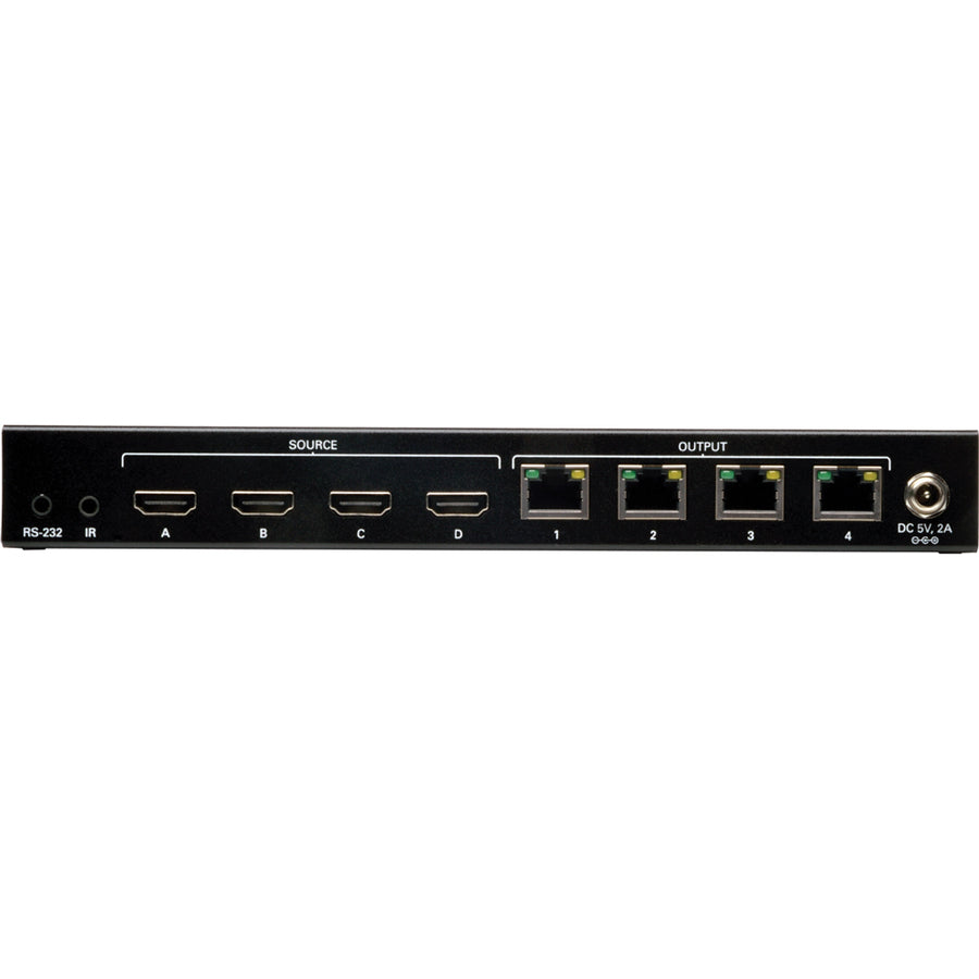 Eaton Tripp Lite Series 4 x 4 HDMI over Cat5/6 Matrix Splitter Switch, Box-Style Transmitter for Video/Audio, Up to 175 ft. (53 m), TAA — B126-4X4