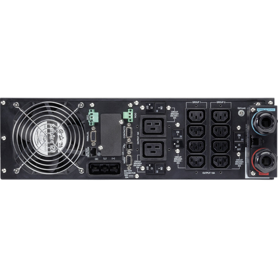 Eaton 9PX 8000VA 7200W 120V/208V Online Double-Conversion UPS - Hardwired Input, 1 L6-30R, 2 L14-30R, Hardwired Output, Cybersecure Network Card, Extended Run, 6U — 9PX8KSP