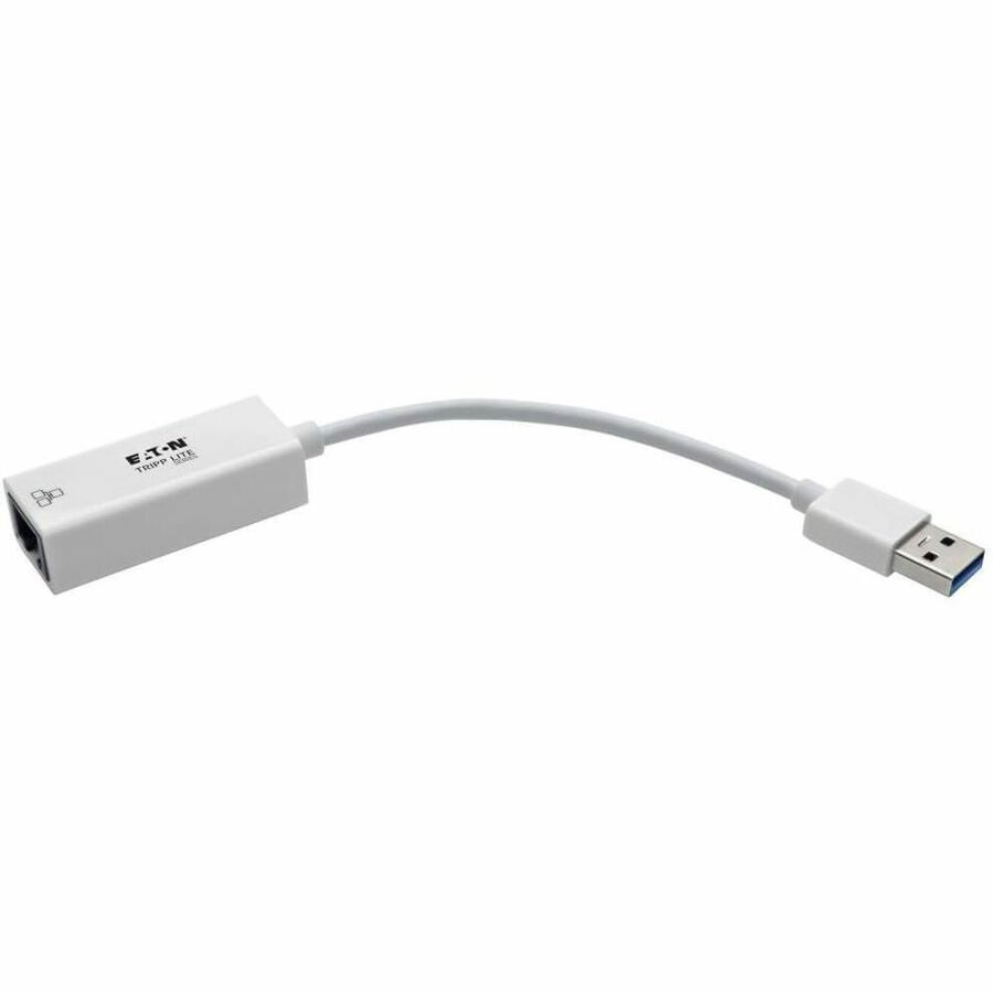 Eaton Tripp Lite Series USB 3.0 to Gigabit Ethernet NIC Network Adapter - 10/100/1000 Mbps, White — U336-000-GBW