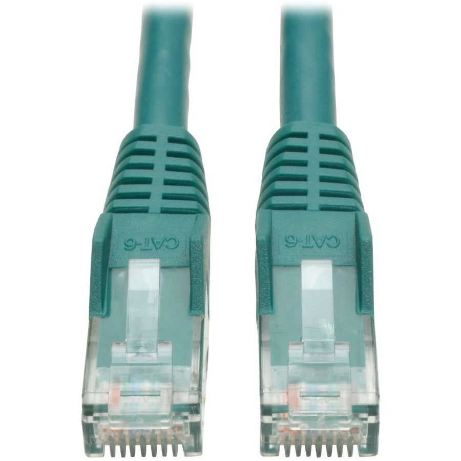 Eaton Tripp Lite Series Cat6 Gigabit Snagless Molded (UTP) Ethernet Cable (RJ45 M/M), PoE, Green, 1 ft. (0.31 m) — N201-001-GN