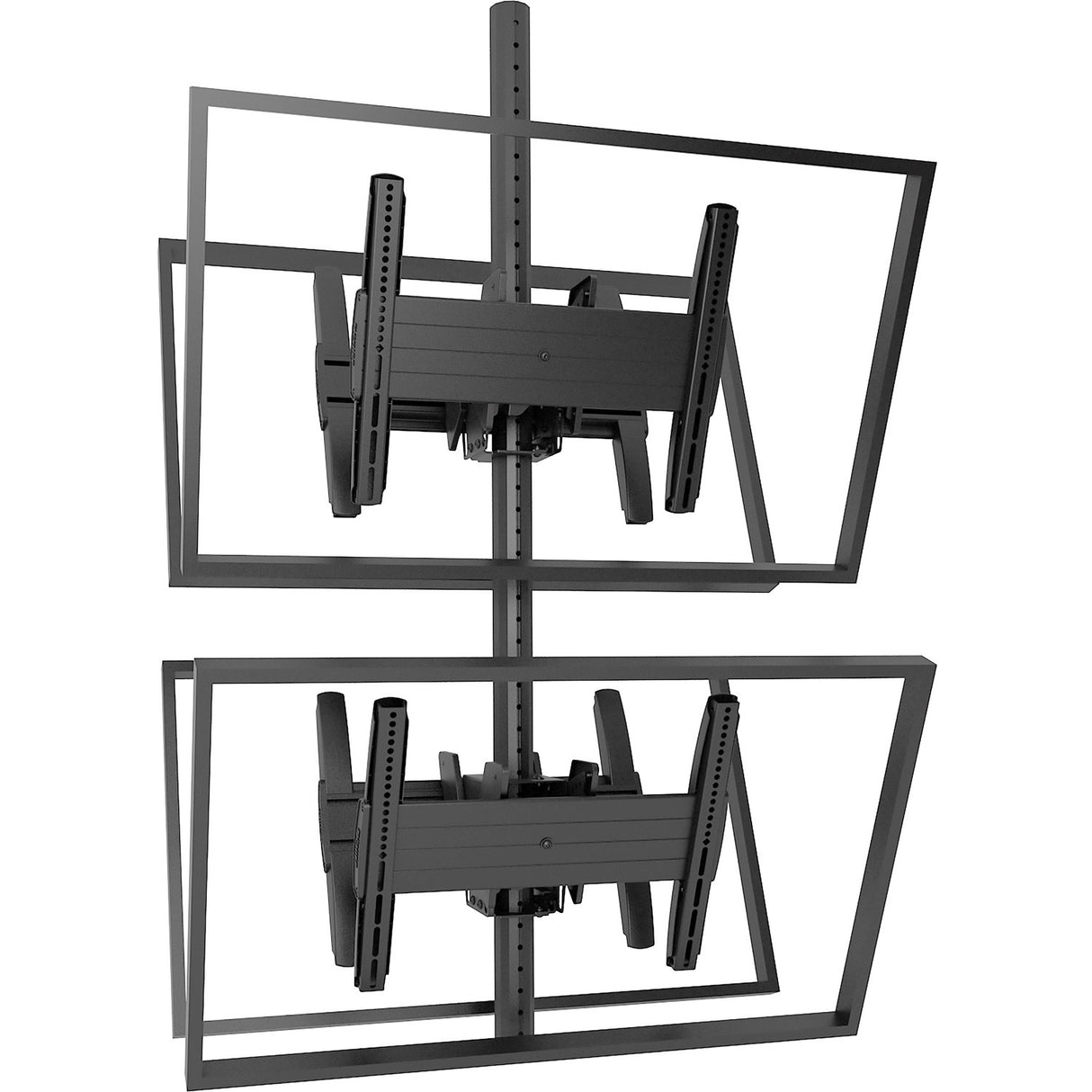 Chief Fusion 1x2 Stacker Medium Ceiling Display Mount - For Flat Panel Displays - Black — MCM1X2U