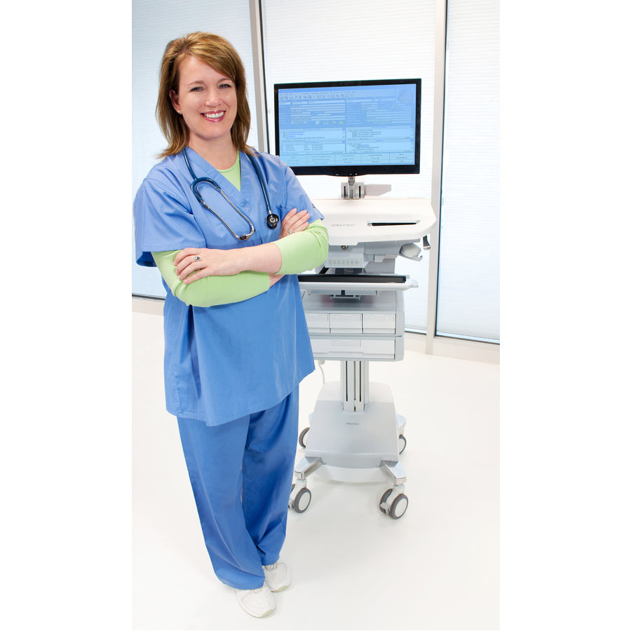 Ergotron StyleView Cart with LCD Pivot, LiFe Powered, 2 Drawers — SV44-1322-1