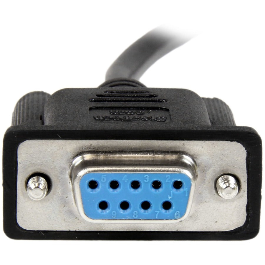 StarTech.com 1m Black DB9 RS232 Serial Null Modem Cable F/F — SCNM9FF1MBK