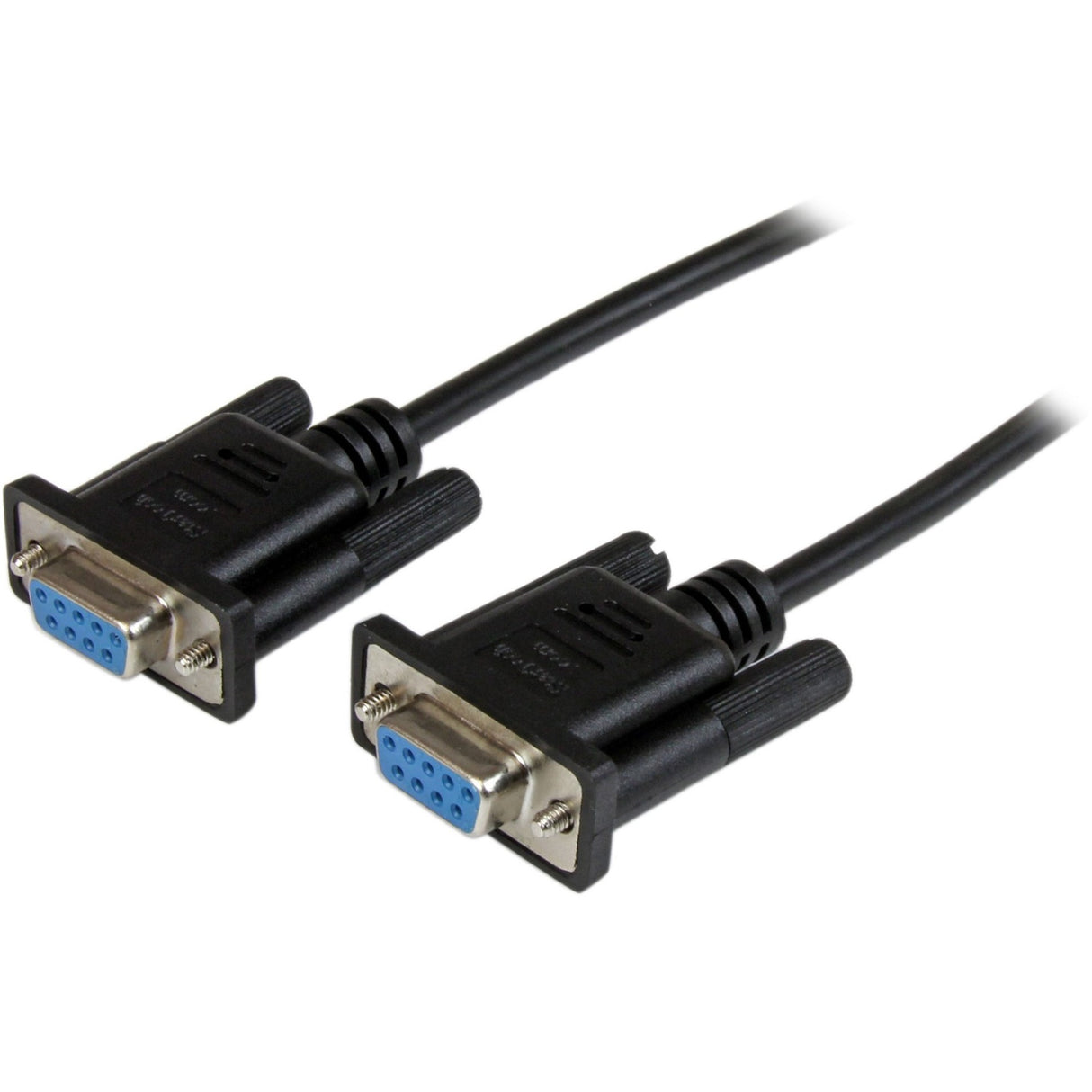 StarTech.com 2m Black DB9 RS232 Serial Null Modem Cable F/F — SCNM9FF2MBK
