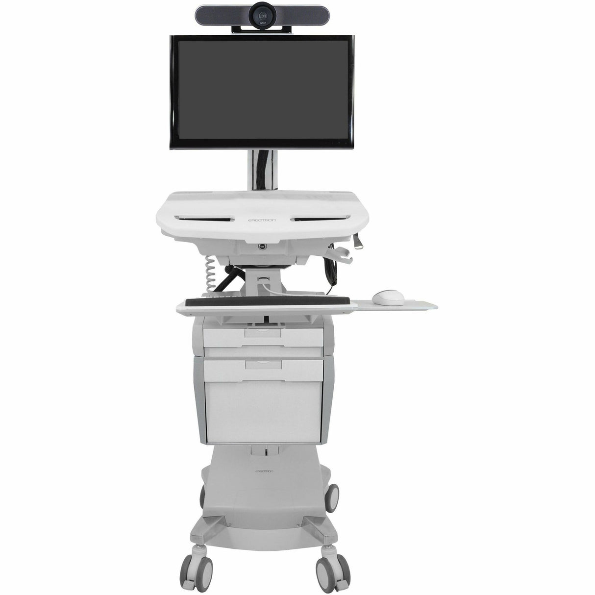 Ergotron StyleView Telemedicine Cart, Single Monitor, Powered — SV44-53T1-1